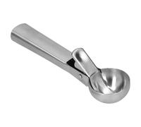 Cuchara para helado de acero inoxidable con mango cómodo para yogur y helado (plata)