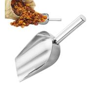 Cuchara Para Hielo De Acero Inoxidable - Cuchara Multiusos Resistente Para Palomitas De Maíz, Dulces, Harina Y Alimentos Para Mascotas, Cuchra De Metal Inoxidable Para Productos Secos Para Bar, Bodas