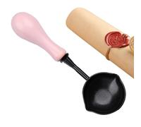 Cuchara para sello de - Cuchara antiadherente para derretir, mango de madera resistente al calor, pico vertedor doble | Ideal para sobres, invitaciones, manualidades, álbumes de recortes, pa