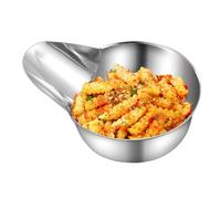Cuchara para servir alimentos, pala de cocina de acero inoxidable para servir palomitas de maíz, ayuda para cocinar la preparación de comidas, herramienta comercial con boquilla para puré de papas