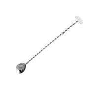 Cuchara profesional de acero inoxidable 304 para cócteles de doble cabeza, herramienta de mezcla con parte delantera lisa para camareros y agitador de bebidas de acero inoxidable para el hogar