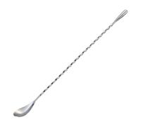 Cuchara profesional de acero inoxidable 304 para cócteles de doble cabeza, herramienta de mezcla con parte delantera lisa para camareros y agitador de bebidas de acero inoxidable para el hogar