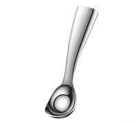 Cuchara profesional de acero inoxidable con mango de madera de nogal para bolas de helado y melón, diseñada para uso doméstico y tareas frecuentes de recogida (acero inoxidable)