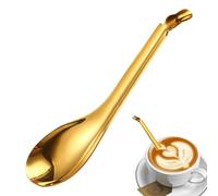 Cuchara ranurada - Cuchara de caviar de acero inoxidable, herramienta de barra de plata y oro, colador portátil, utensilio de cocina versátil, agitador duradero, esferización molecular, adecuada para