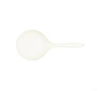 Cuchara ranurada de silicona diseñada para mantener la forma bajo altas temperaturas mientras soporta un drenaje eficiente de líquidos (blanco)