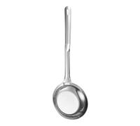 Cuchara ranurada versátil de acero inoxidable de larga duración, utensilio de cocina de metal, cuchara skimmer para uso en restaurantes