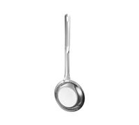 Cuchara ranurada versátil de acero inoxidable de larga duración, utensilio de cocina de metal, cuchara skimmer para uso en restaurantes