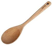 IBILI Cuchara Redonda Madera 30 CM, Stainless Steel, marrón, 30 x 7 x 3 cm