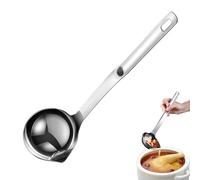 Cuchara separador de aceite - Cucharón colador de acero inoxidable 304 9,5 x5 x30,5 cm | Cuchara filtrante aceites de sopa para la cocina, uso versátil, fácil de verter | Skimmer d