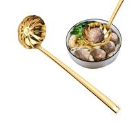 Cuchara Sopa Larga Tamaño Estándar - Cazo Acero Inoxidable Cocina - Empuñadura Ergonómica Bordada, Utensilio Comidas Preparación Diaria Restaurante Food Truck
