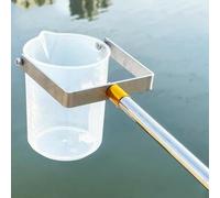 Cuchara telescópica para toma de muestras de agua, barra de toma de muestras de agua, varilla de muestreo de acero inoxidable con escala y pico para vaso de 500 ml y 1000 ml