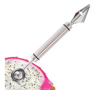 Cucharada de baller de sandía, baller de sandía, Scooper y baller de sandía de doble cabeza, Cantaloup de acero inoxidable Melanoplastia de helado Sorbete Ball Spoon para quitar el núcleo de pera