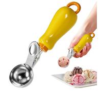 Cucharada De Galletas - Cuchara De Helado Con Disparador | Cuchara De Galletas Rebotables Con Agujero De Gourmandia | Dispensador De Helados De Acero Inoxidable Para Albóndigas De Carne, Bola