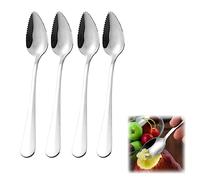Cucharada De Pomelo,Fruta Cuchara De Raspado,Cucharas De Postre,Acero Inoxidable Pomelo Cuchara,Adecuado Para Cavar Manzana,Kiwi,Papaya,Naranja,Helado,Pulpa De Fruta,4PCS,Kiuiom