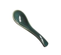 Cucharaditas Cambio De Horno Japonés Cucharón Sopa Cerámica Restaurante Hogar Cocina Pequeño Juego 4 Piezas Postre Vajilla Mesa Elegante para restaurante(Green)