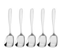 Cucharas de acero inoxidable con cabeza cuadrada para servir,Cucharas de cabeza cuadrada de acero inoxidable - de cena - para servir medidoras gruesas de postre par