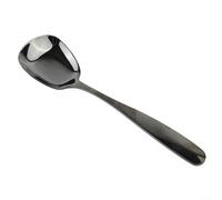 Cucharas de acero inoxidable de cabeza cuadrada de 7.28 pulgadas, cuchara de cena resistente para sopa, arroz, postre, cubiertos pulidos con espejo para el hogar, cocina, restaurante, hotel, banquete