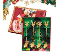 Cucharas de café de acero inoxidable para Navidad, suministros de cena de, para cocina, bar, cocina, hogar, hornear, servir, cafetería, comer, cóctel, postre