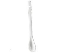 Cucharas de café de cerámica blanca, mango largo, cuchara de postre, cuchara de helado, suministros de té y miel (16,7 cm)