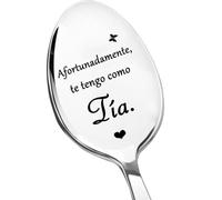 Cucharas de Café Talladas, el Mejor Regalo de Tía, Afortunadamente, Te Tengo como Tía, el Regalo de Cumpleaños de Tía,el Regalo de Año Nuevo de Tía