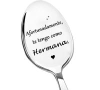 Cucharas de Café Talladas, Regalos de Hermanas, Afortunadamente, Te Tengo Como Hermana, Regalos de Cumpleaños de Hermanas, Regalos de Graduación de Hermanas, Regalos de Año Nuevo de Hermanas