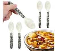 Cucharas De Caviar Con Mangos Redondos - 12-16 Cm Juego De 5 Cucharas De Caviar De Cáscara De Nácar | Cuchara De Cáscara Natural Para Servir De Huevo | Utensilios