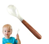 Cucharas de caviar: cuchara de nácar de 12x2,5 cm, tenedor de frutas, tenedor de cocina, cuchara de caviar con mango de madera, cucharas de concha de perla para servir, servir huevo