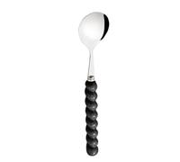 Cucharas de cocina, cucharas de postre, cuchara para servir de acero inoxidable con mango perlado, utensilios de cocina de cuchara de sopa de cena para hogar, cafetería, hotel, duraderas y elegantes