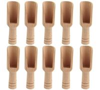 Cucharas de Madera - 10 Piezas: Cuchara de Té, Cuchara de Sal de Baño, Cucharas Pequeñas para Leche en Polvo, Café, Especias, Té, Dulces, Harina
