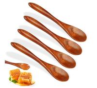 Cucharas de Madera, 4 uds, Pequeñas, Naturales, para Cocinar, Accesorios para Miel, Chocolate, Café, Té