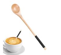 Cucharas de madera de mango largo, cucharas mezcladoras de estilo japonés para mesa de sopa, cuchara medidora pequeña para cocinar, hornear, agitar, mezclar y hervir