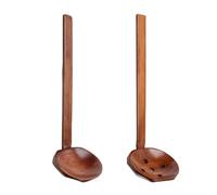 Cucharas de madera grandes de 4 piezas con mango largo, cuchara japonesa ramen, cuchara de caparazón de tortuga, cocina, cena para vajilla, comida, mezcla, agitación, accesorios de cocina