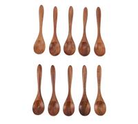 Cucharas de madera hechas a mano, cucharas de café de agarre cómodo para mezclar y, 10 Uds.