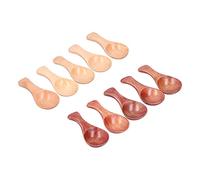 Cucharas de Madera Mini, 10 Piezas, Cucharas Cortas para Condimentos, Azúcar y Sal, Color Natural - Seguras y Ligeras, Perfectas para Cocina y Actividades al Aire Libre