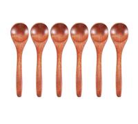 Cucharas de madera pequeñas, 6 piezas Cuchara de madera para cocinar Cuchara pequeña para condimentos, Mini cuchara de madera para uso diario