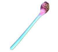 Cucharas de mango largo para revolver, Cucharas de acero inoxidable, agitadoras de garra de gato de cocina | mezcladoras multifuncionales, cucharadita portátil para, viajes, picnic