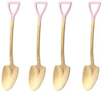 Cucharas De Mesa Cucchiaio A Vanga In Acciaio Inossidabile, Da Tavola Creativo 4 Pezzi, Dessert Per Ristorante, 1,37 "X6,1" Sopa Antigoteo Servir(C)