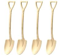 Cucharas De Mesa Cucchiaio A Vanga In Acciaio Inossidabile, Da Tavola Creativo 4 Pezzi, Dessert Per Ristorante, 1,37 "X6,1" Sopa Antigoteo Servir(D)