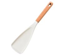 Cucharas de Silicona CRGANGZY, Espátula Multifunción para Cocina con Mango de Madera Anticalor, Diseño 2 en 1 con Mango Largo y Acabado Mate, Cucharas para Ensalada y Cocina