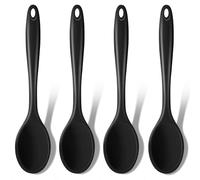 Cucharas de Silicona para Cocina(Juego de 4,8 Pulgadas): GEEKHOM Resistentes hasta 220°C, Mango Antideslizante, Antiadherente y Fácil de Lavar - Sin Olores y Multiusos para Hornear, Freír y Asar