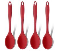 Cucharas de Silicona para Cocina(Juego de 4,8 Pulgadas): GEEKHOM Resistentes hasta 223°C, Mango Antideslizante, Antiadherente y Fácil de Lavar - Sin Olores y Multiusos para Hornear, Freír y Asar