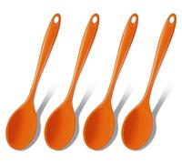 Cucharas de Silicona para Cocina(juego de 4,8 pulgadas): GEEKHOM Resistentes hasta 225°C, Mango Antideslizante, Antiadherente y Fácil de Lavar - Sin Olores y Multiusos para Hornear, Freír y Asar