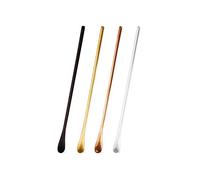 Cucharas de sopa, barra de agitador de leche, cucharas de bar, 4 piezas agitador de cóctel de acero inoxidable 304, cuchara mezcladora, para camarero o uso doméstico (4 colores), cuchara de helado