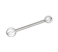 Cucharas de sopa de miso de acero inoxidable 304, cabezales agitadores dobles, herramienta giratoria de medición de miso para control de sal y fácil fusión, cuchara agitadora