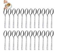 Cucharas de té 24 piezas, Hunnycook juego de cucharas de acero inoxidable, cubiertos cuchara de café/cuchara de postre, juego de cucharas de té para restaurantes, apto para lavavajillas.