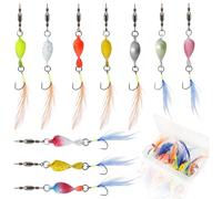 Cucharas de Trucha Set, 10 Piezas Cucharillas Pesca para Trucha Lucio Perca Kits, Cebos de Pesca, Cebos Artificiales, Colores Múltiples Señuelos con Caja de Plástico