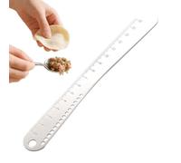 Cucharas dosificadoras de metal | Regla multifunción portátil reutilizable,Utensilios de cocina portátiles | Para alimentos Burritos Raviolis Gyoza Home Restaurant BBQ Relleno y corte