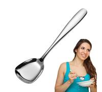 Cucharas medidoras cuadradas de metal, Cuchara sopera cuadrada | Cuchara de azúcar con mango cómodo de acero inoxidable - de comida para cena seca o líquida con agarre cómodo para mesa