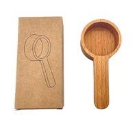 Cucharas medidoras de mango largo/corto, cuchara de café, cucharada de madera para granos enteros molidos o tés, cucharas de mango largo para revolver, comer y cocinar