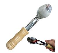 Cucharas Musicales Con Mango De Madera - Cuchara Cuchara De Acero Inoxidable | Instrumento De Percusión Folclórica Para Niños y Adultos Apalaches Música Rítmica, Terapia De Sonido, Lezio